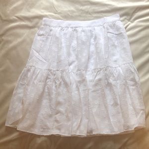 NWT Ann Taylor Flower Clip Full Skirt